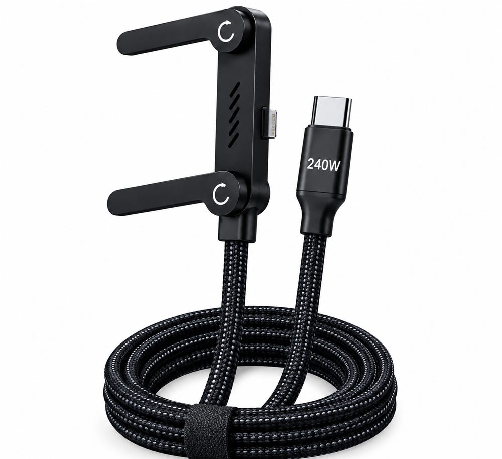 Câble tressé USB-C vers Lightning avec support du côté Lightning
